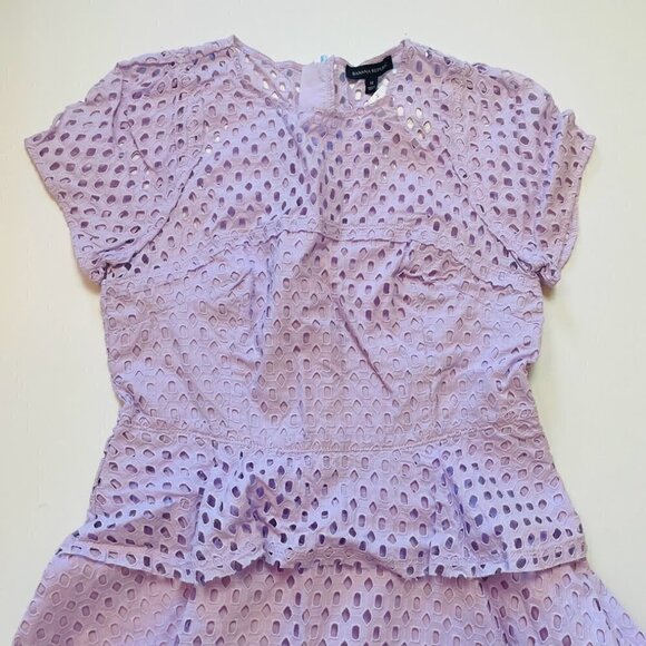NWT Banana Republic Dress Lace Eyelet Peplum Lavender Pruple Violet Plus Spring - Picture 6 of 15